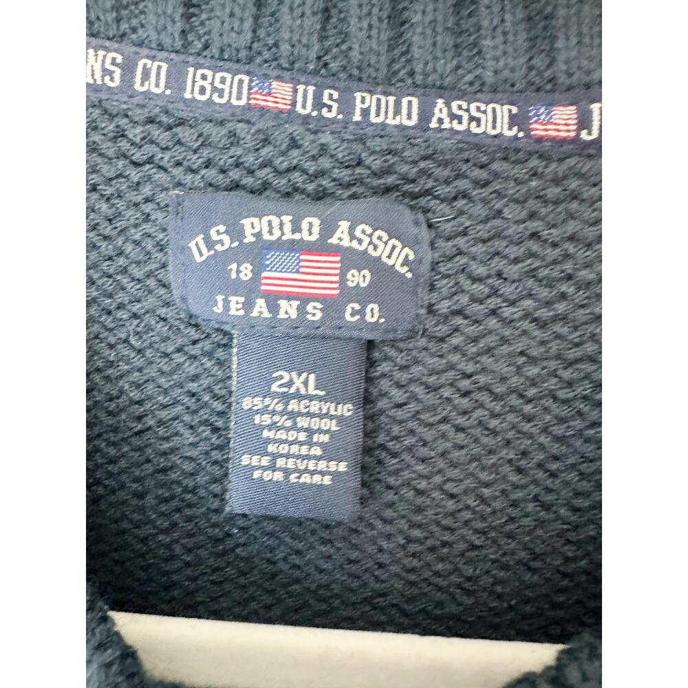 Polo by Ralph Lauren Navy Crewneck Sweater with American Flag Patch - Picture 7 of 7